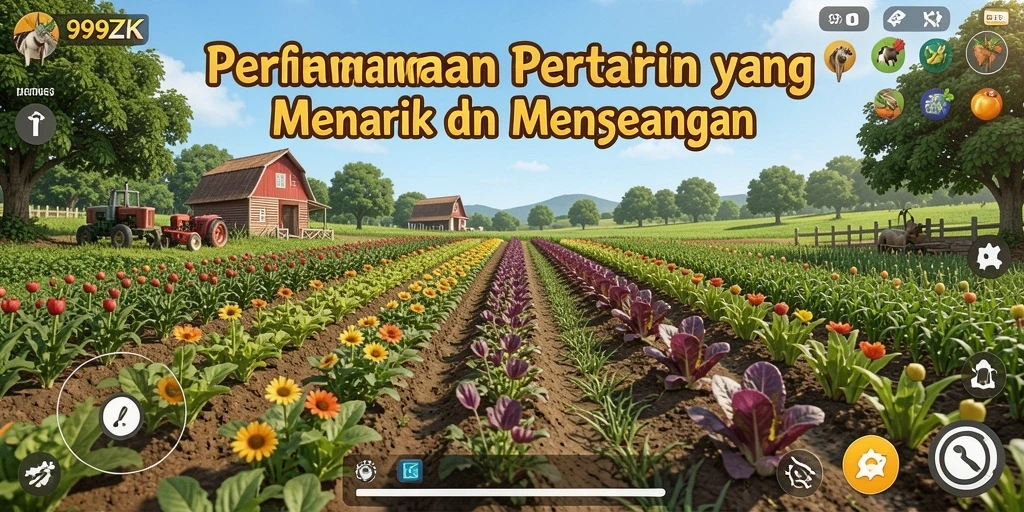 Menampilkan gameplay seru dalam pertanian digital di 999ZK.