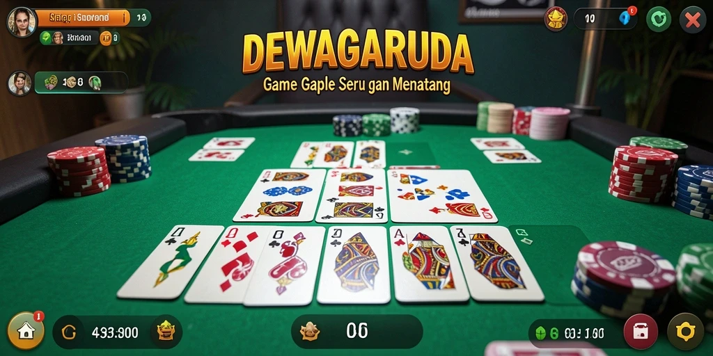 Screenshot DEWAGARUDA menampilkan aksi seru permainan Gaple.