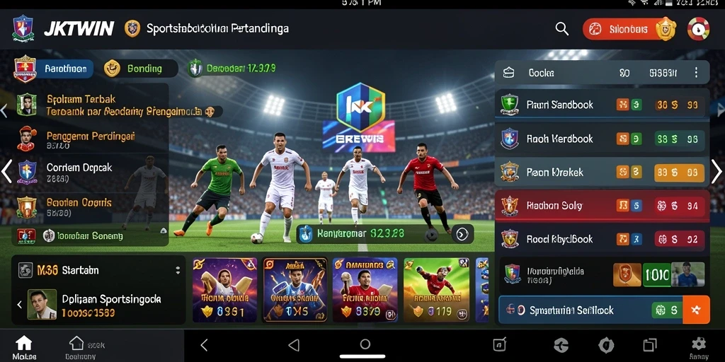 Tampilan gameplay utama JKTWIN yang menampilkan pengalaman taruhan olahraga.