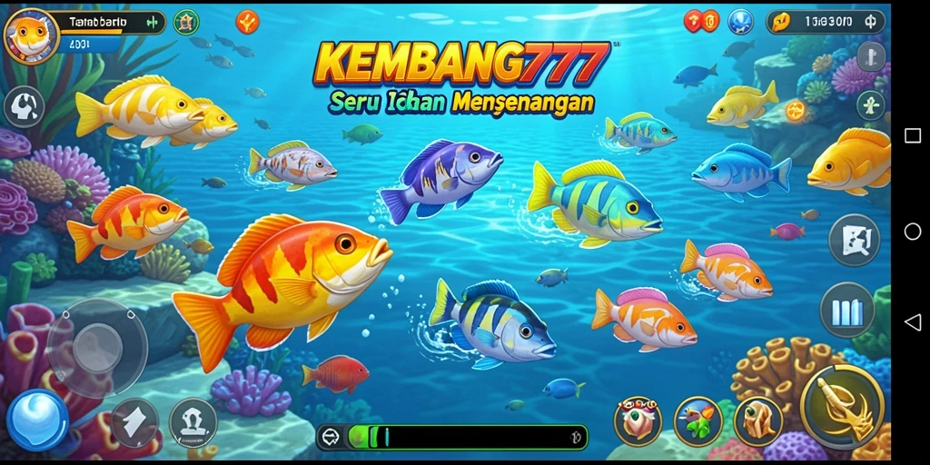 Screenshot menunjukkan gameplay menembak ikan yang mengasyikkan di KEMBANG777.