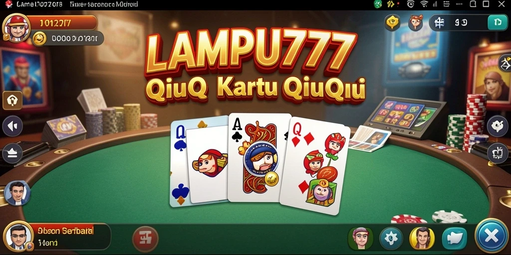 Screenshot gameplay LAMPU777 yang menampilkan kartu QiuQiu.