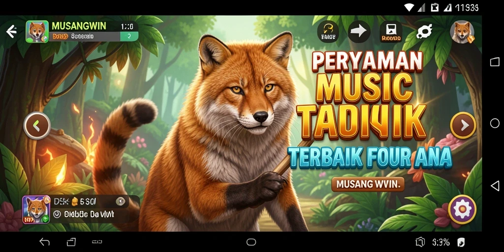 Screenshot utama MUSANGWIN menampilkan gameplay seru saat memainkan musik.