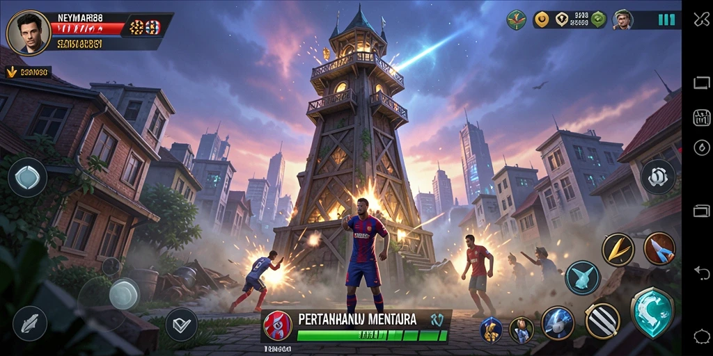 Gameplay seru dan menegangkan dalam NEYMAR88 Tower Defense.