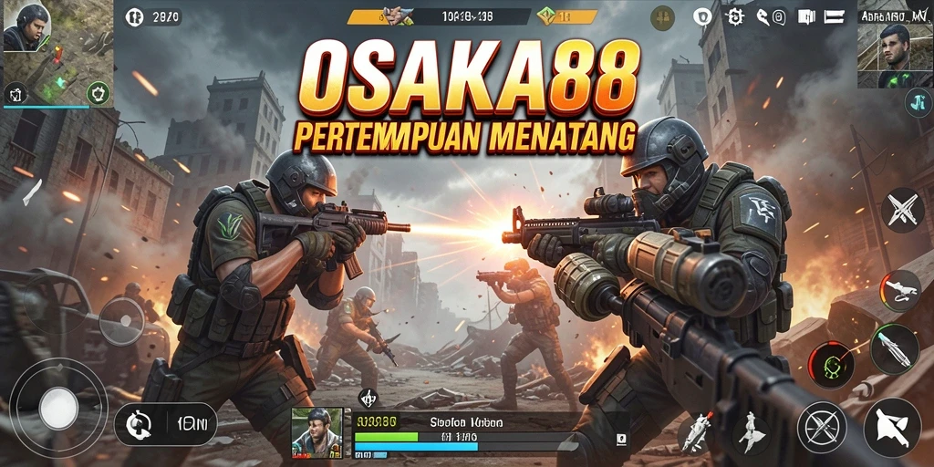 Tampilan seru gameplay FPS di OSAKA88 dengan aksi tembak-tembakan.