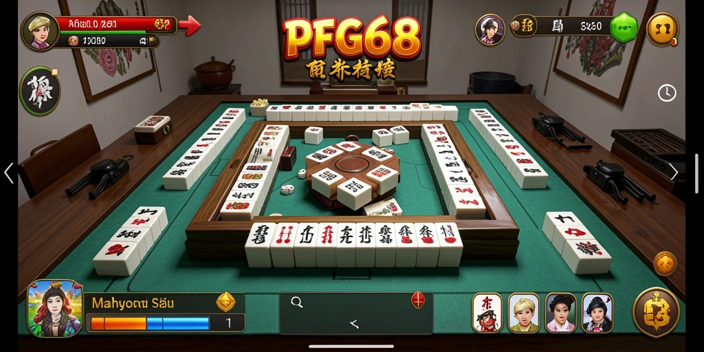 Tampilan gameplay Mahjong yang menarik di PGG68.