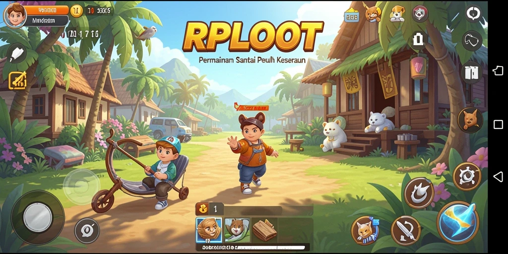 Tampilkan gameplay menarik dari RPLOOT dengan grafis cerah.