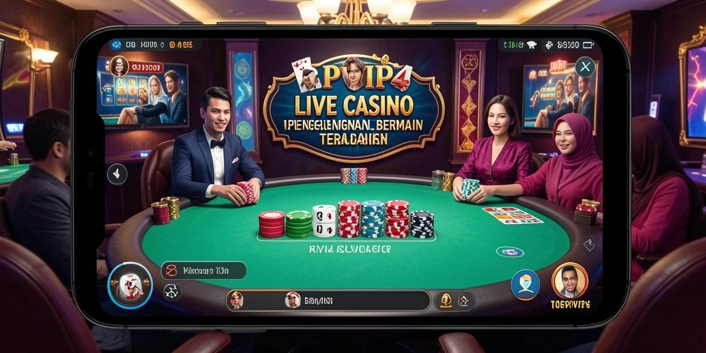 Screenshot RPVIP4 menampilkan dealer langsung dan permainan kasino yang seru.