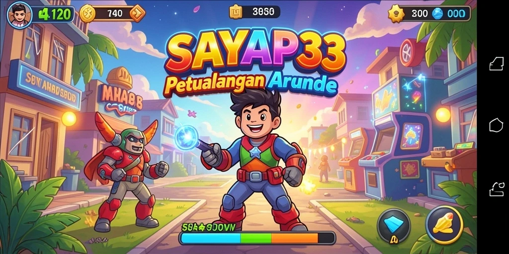 Tampilan gameplay menegangkan dari SAYAP33 di dunia Arcade.