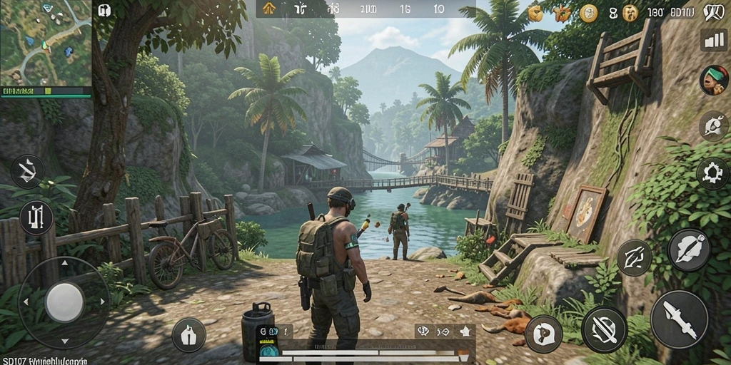 Tampilan gameplay yang menarik dari SD107, menampilkan aktivitas sehari-hari dalam simulasi.