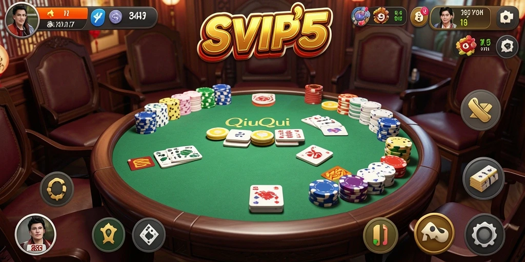 Screenshot gameplay <strong>SVIP5</strong> menampilkan aksi seru permainan QiuQiu.