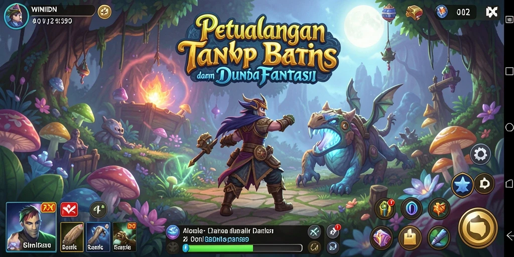 Tampilan gameplay WINIDN yang menarik dalam petualangan epik.
