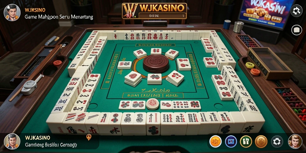 Tampilan menarik dari gameplay Mahjong di WJKASINO.